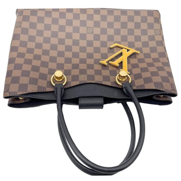 Louis Vuitton  LV Riverside Damier Ebene Satchel Bag Brown - Picture 4 of 14